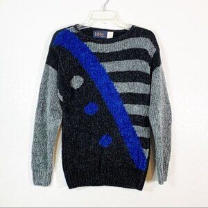 Vintage LeRoy Abstract Knit Sweater Medium